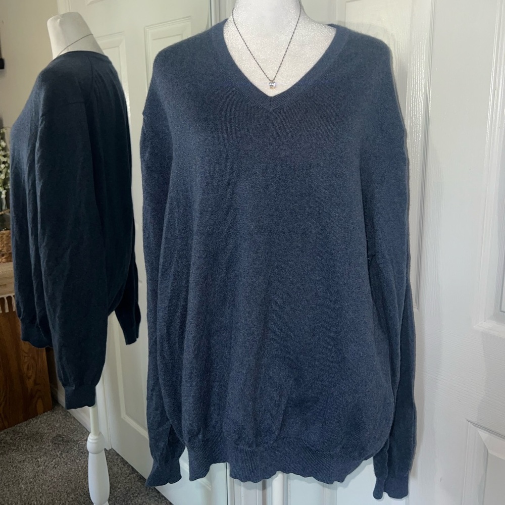 Vintage Brooks Brothers Merino Wool V-Neck Sweater Size XL